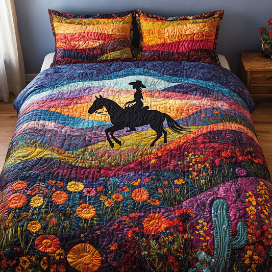 Southwest Rider Quilted Bedding Set NCU0DV5230
