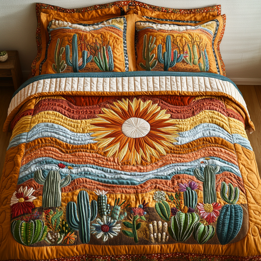 Southwest Charm 3-Piece Quilted Bedding Set NCU0VH3335