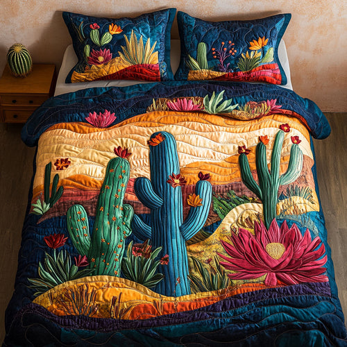 Southwest Garden 3-Piece Quilted Bedding Set NCU0DK12070