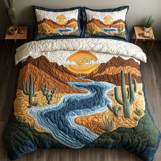 Southwest Glow 3-Piece Quilted Bedding Set NCU0VH3454