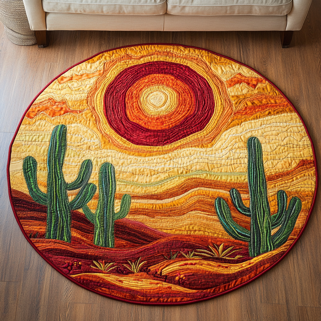 Southwest Spirit Quilted Round Mat NCU0DK5158
