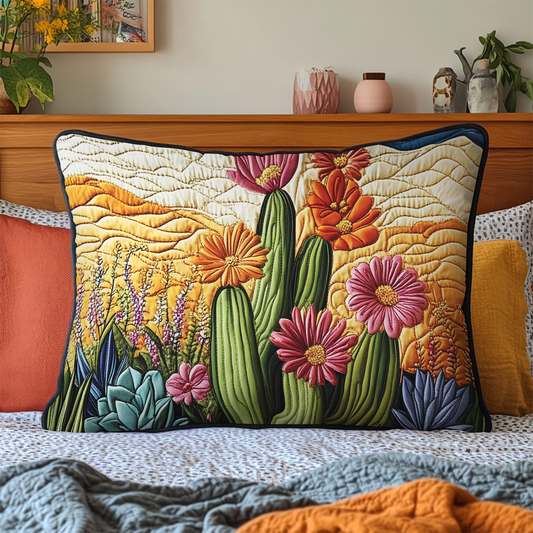 Southwest Sunset Bliss Quilted Bedding Pillow Case NCU0VL1249
