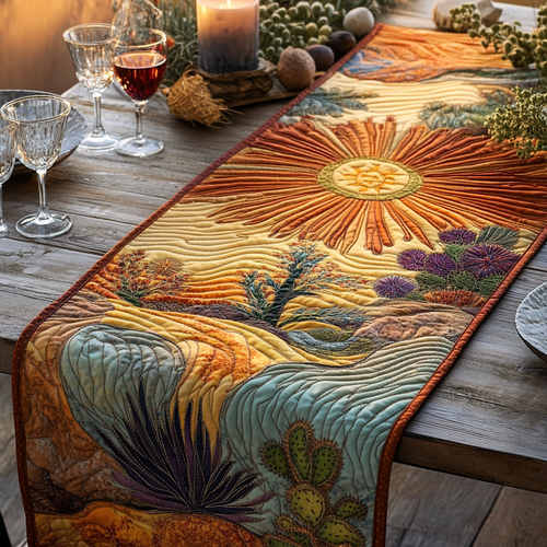 Southwest Sunset Quilted Table Runner NCU0VH3079