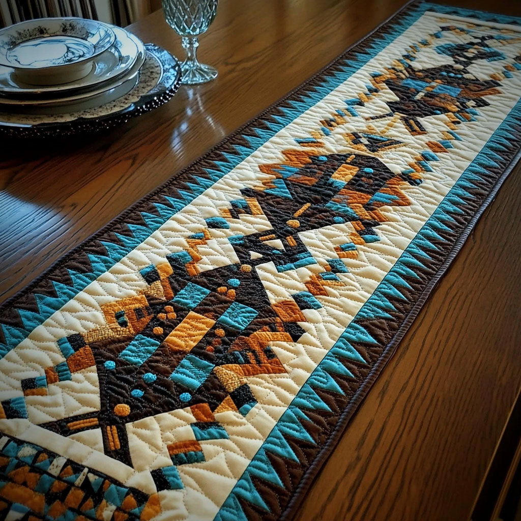 Southwest Symmetry Quilted Table Runner NCU0PT3878