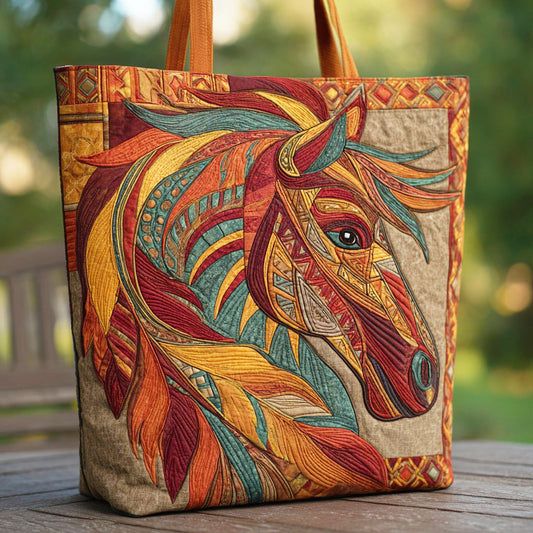 Southwestern Gallop Quilted Tote Bag NCU0DV7053