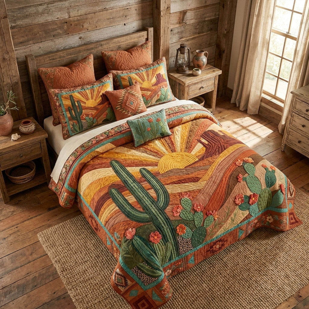 Southwestern Serenity 3-Piece Quilted Bedding Set NCU0PT11765