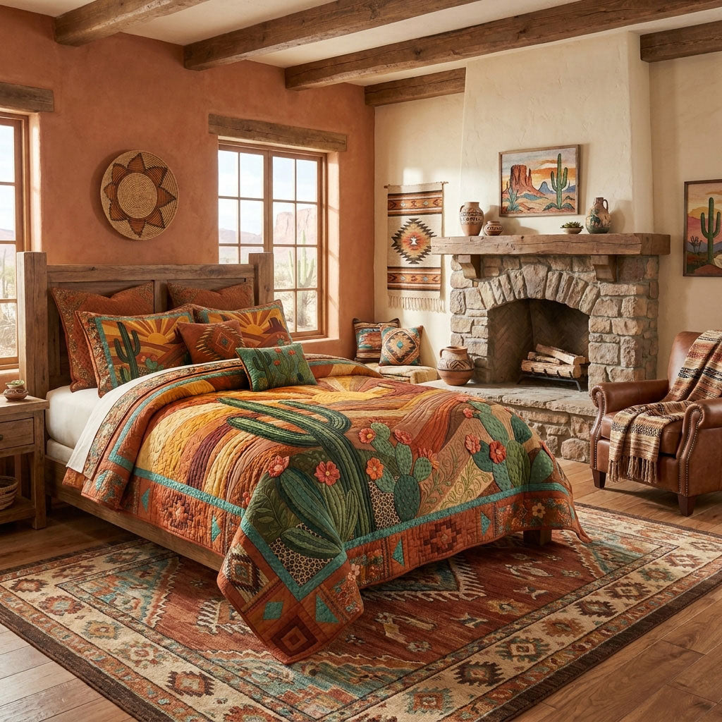 Southwestern Serenity 3-Piece Quilted Bedding Set NCU0PT11765