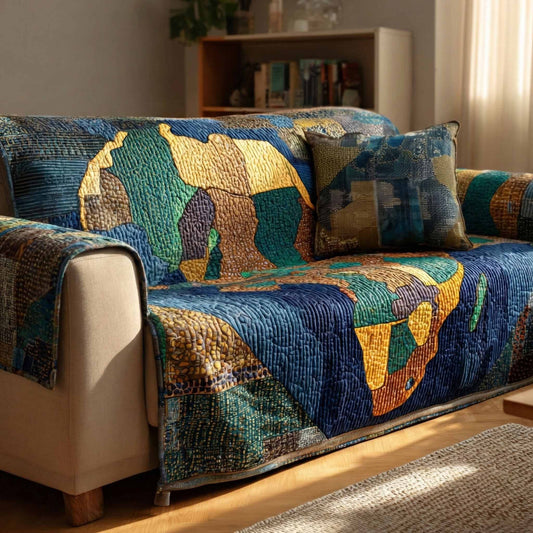 Sovereign Africa Quilted Sofa Cover NCU0XD2288