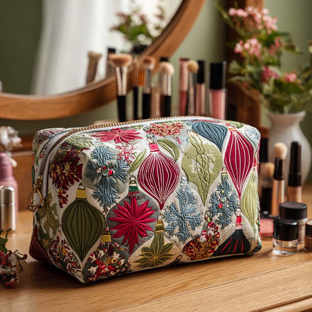 Sparkle Ornament Quilted Makeup Bag NCU0PT9509