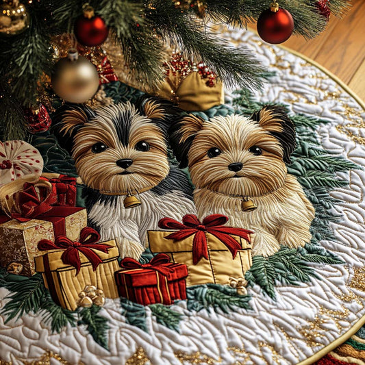 Sparkle Pup Quilted Christmas Tree Skirt NCU0DV8003