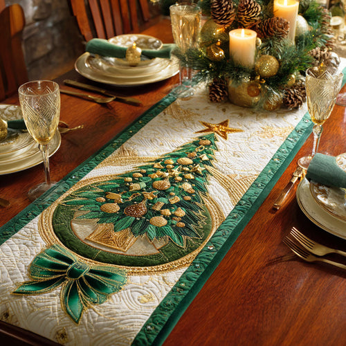 Sparkling Tree Quilted Table Runner NCU0TD552