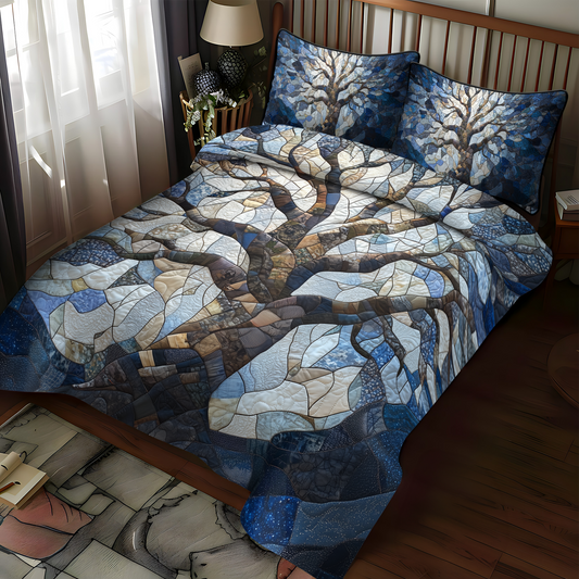 Spectrum Tree 3-Piece Quilted Bedding Set NCU0DK3594