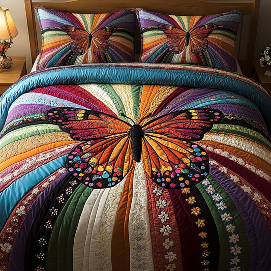 Spectrum Wings 3-Piece Quilted Bedding Set NCU0VL1045