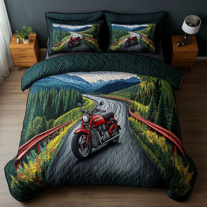 Speedway Spirit 3-Piece Quilted Bedding Set NCU0PT5711