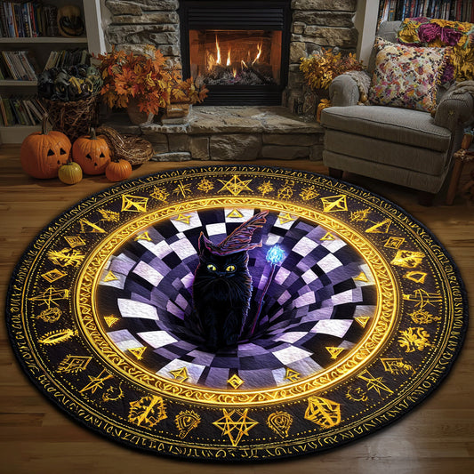Spellcaster Cat Quilted Round Mat NCU0VL2917