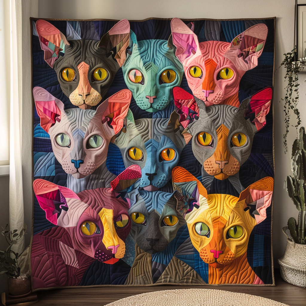 Sphynx Whispers Quilted Blanket NCU0DV2627