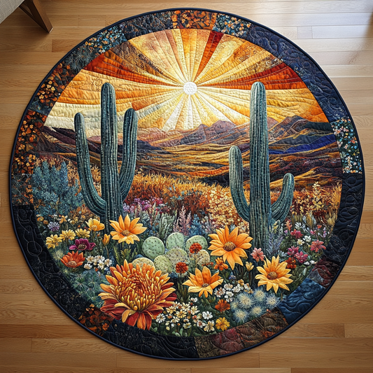 Spikes of Serenity Quilted Round Mat NCU0DV5107