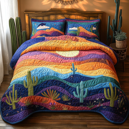 Spiky Chic 3-Piece Quilted Bedding Set NCU0DV3691