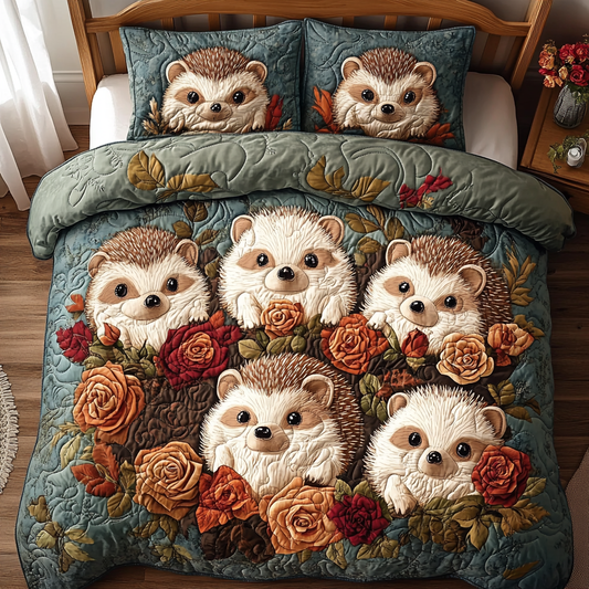 Spiky Sweet 3-Piece Quilted Bedding Set NCU0DV3997