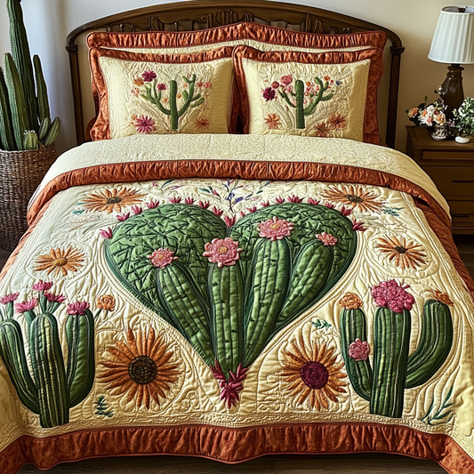 Spiny Love 3-Piece Quilted Bedding Set NCU0VH5902