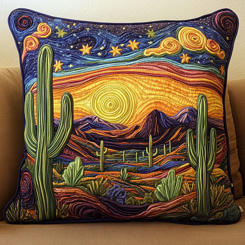 Spiral Cactus Quilted Pillow Case NCU0NT6133
