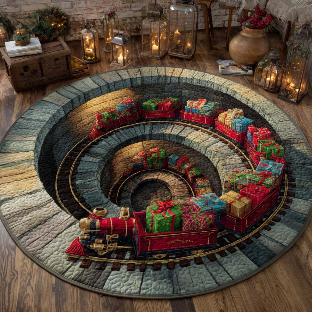 Christmas Quilted Round Mat NCU0VT310