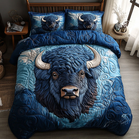 Spirit Horns 3-Piece Quilted Bedding Set NCU0DV7418