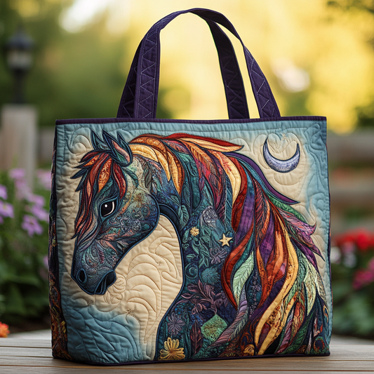 Spirit Horse Quilted Tote Bag NCU0DK9006