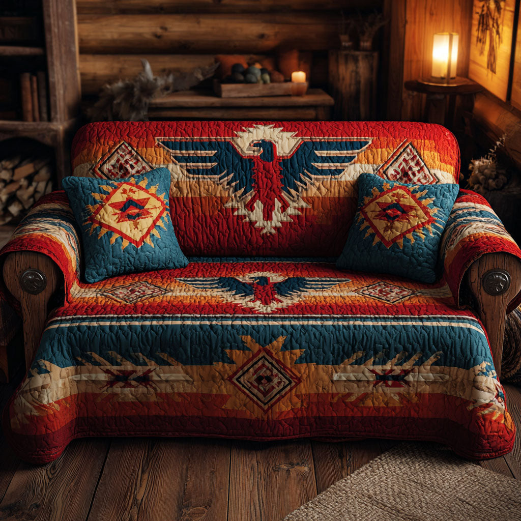 Spirit Of The West Quilted Sofa Cover NCU0TV860