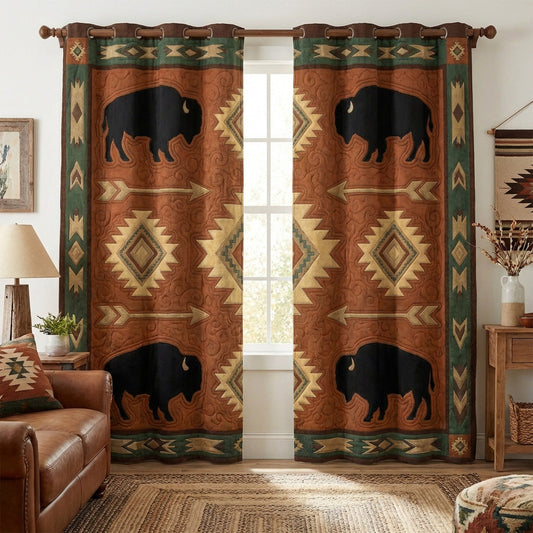 Spirit Plains Quilted Curtains NCU0TV1624