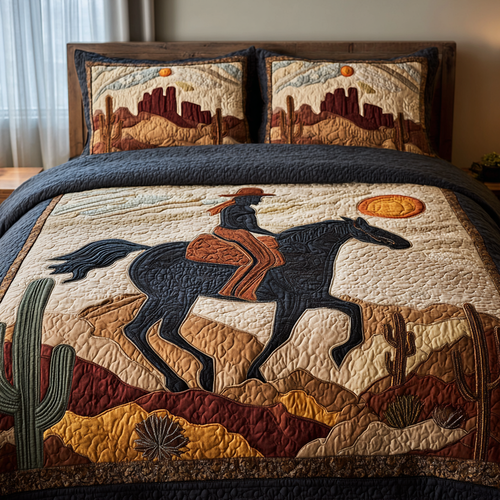 Spirit Run 3-Piece Quilted Bedding Set NCU0DK11051