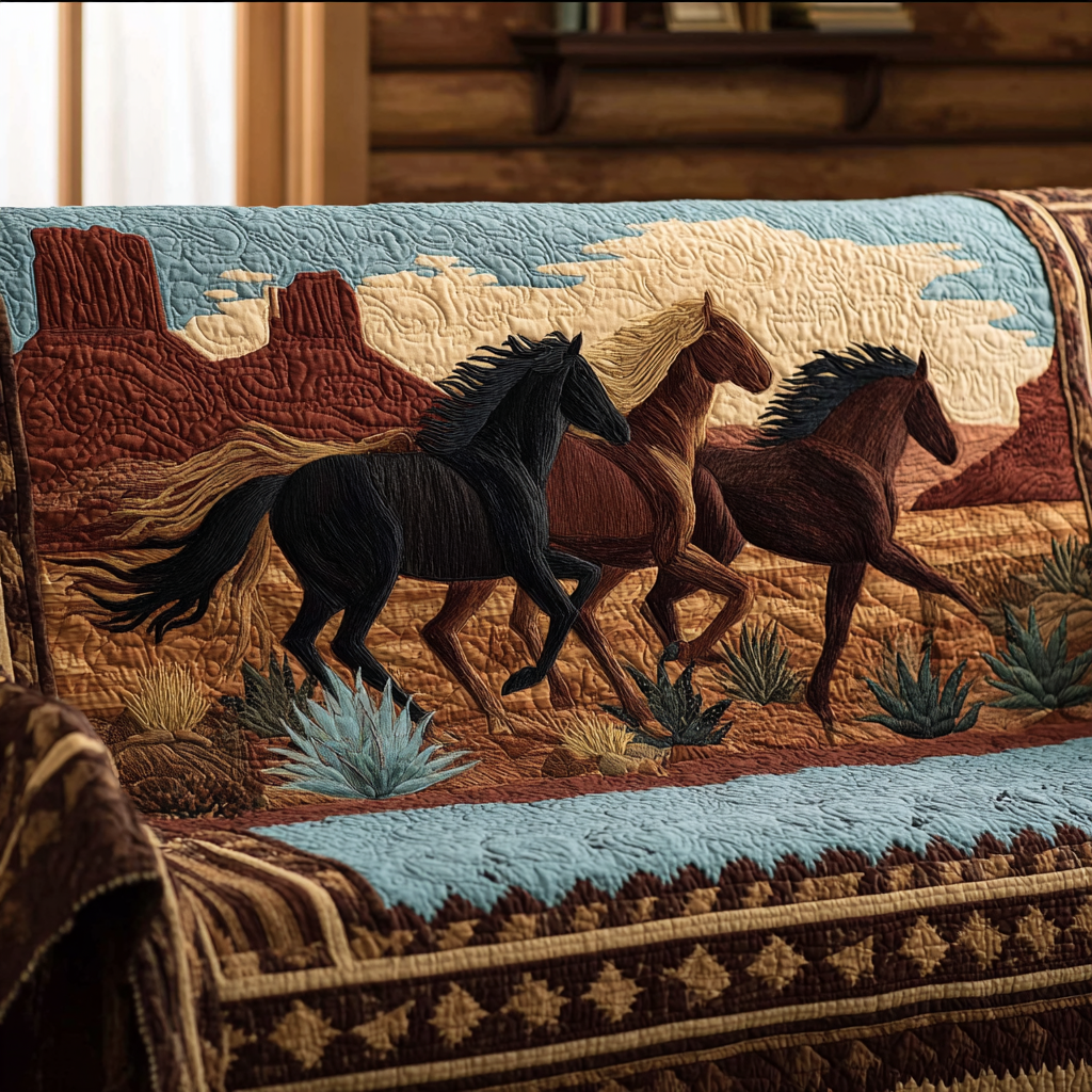 Spirit Run Quilted Sofa Cover NCU0DK11113