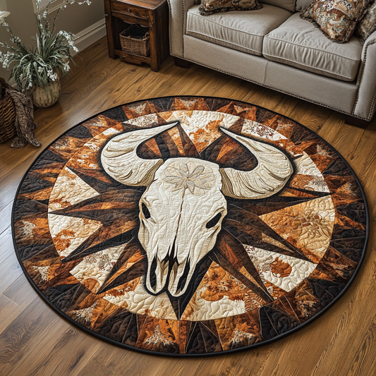 Spirit Skull Quilted Round Mat NCU0VH5976