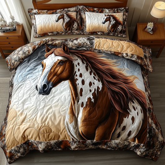Spirit Steed 3-Piece Quilted Bedding Set NCU0DK7073