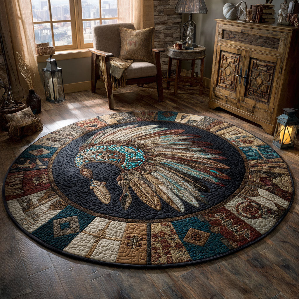 Spirit Threads Quilted Round Mat NCU0PT8857