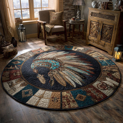 Spirit Threads Quilted Round Mat NCU0PT8857