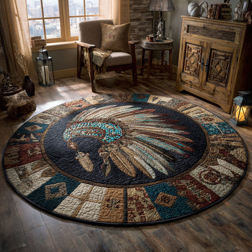 Spirit Threads Quilted Round Mat NCU0PT8857