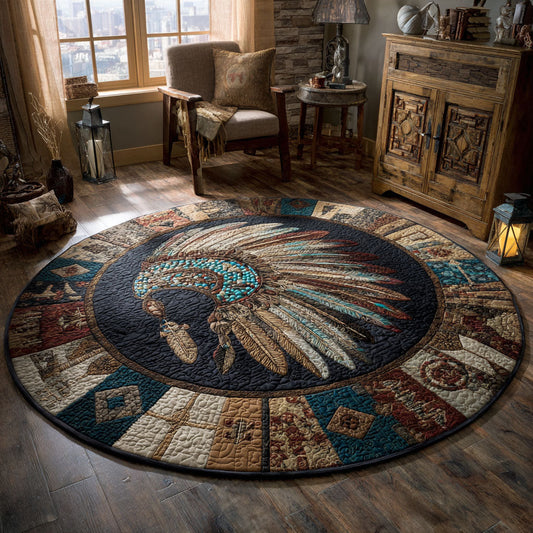 Spirit Threads Quilted Round Mat NCU0PT8857