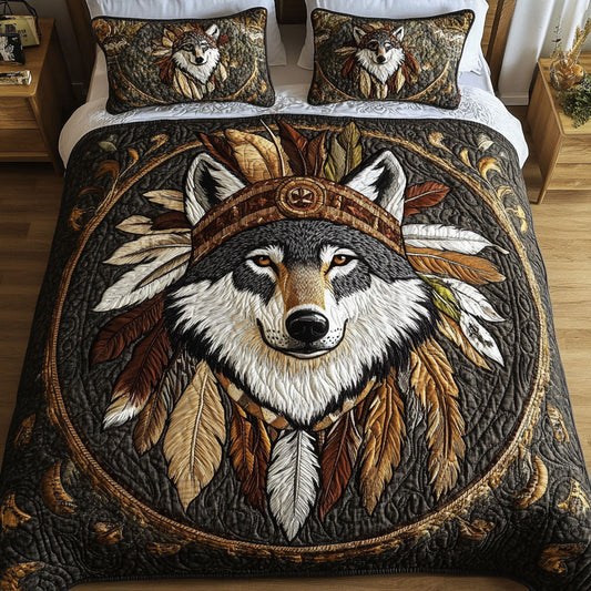 Spirit Tracker 3-Piece Quilted Bedding Set NCU0NT2555