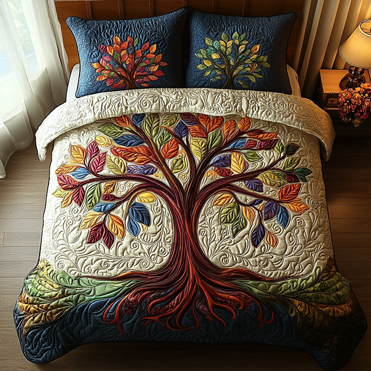Spirit Tree 3-Piece Quilted Bedding Set NCU0DV6091