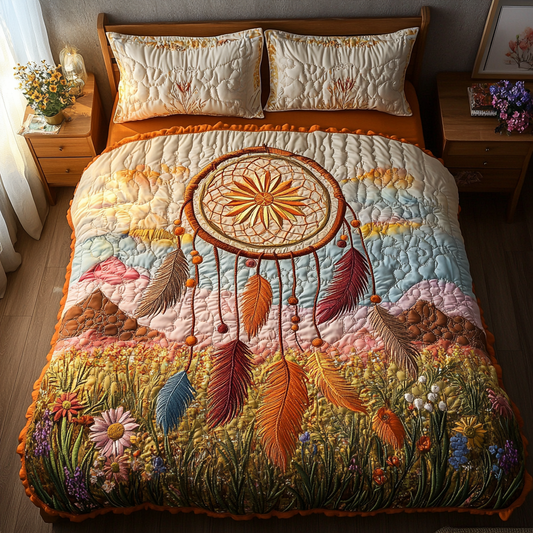 Spirit Weaver 3-Piece Quilted Bedding Set NCU0DV3440