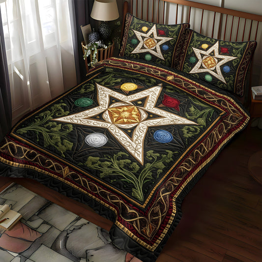 Spirit and Elements 3-Piece Quilted Bedding Set NCU0PT3303