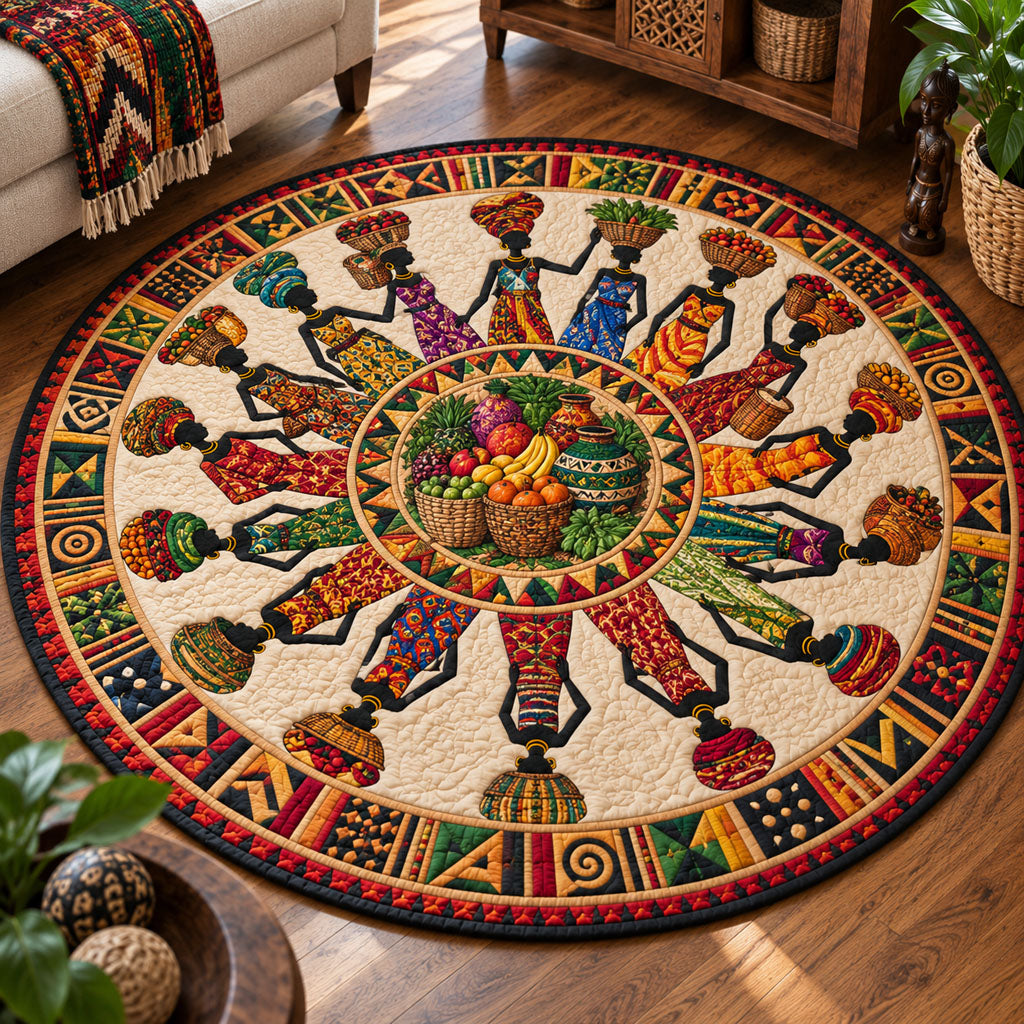 Spirit of Africa Quilted Round Mat NCU0PT12071