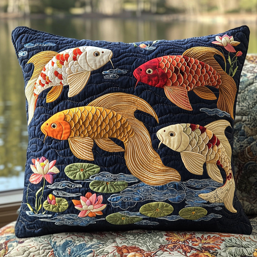 Spirit of Koi Quilted Pillow Case NCU0DV6599