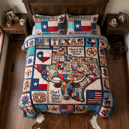 Spirit of Texas 3-Piece Quilted Bedding Set NCU0PT11712