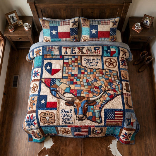 Spirit of Texas 3-Piece Quilted Bedding Set NCU0PT11712
