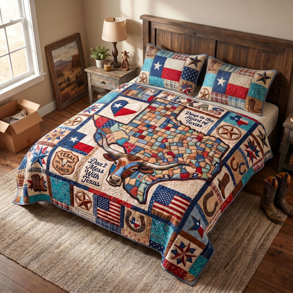 Spirit of Texas 3-Piece Quilted Bedding Set NCU0PT11712