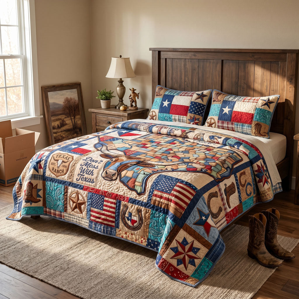 Spirit of Texas 3-Piece Quilted Bedding Set NCU0PT11712