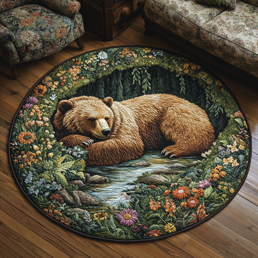 Spirit of the Bear Quilted Round Mat NCU0DV3927