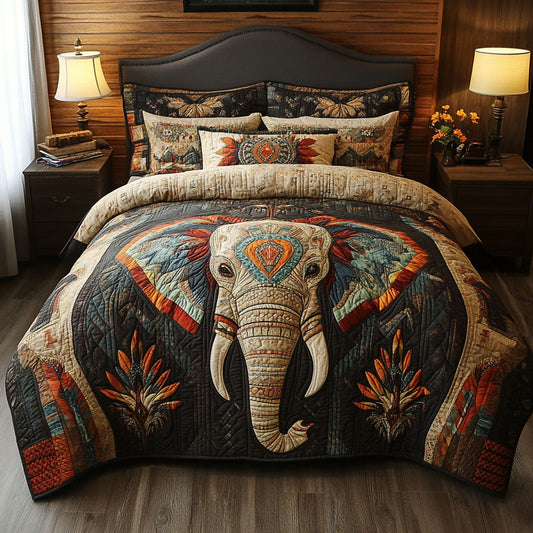 Spirit of the Elephant 3-Piece Quilted Bedding Set NCU0PT7280